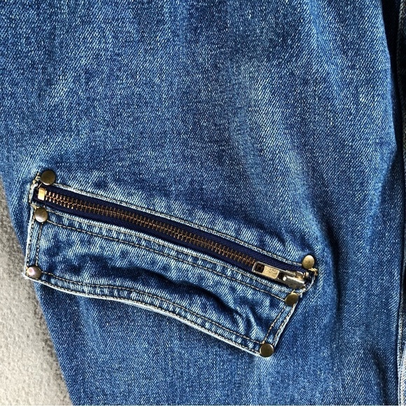 VTG Be In The Current Seen 80s 90s Full Length Lined Denim Trench Retro Vintage - Picture 7 of 9